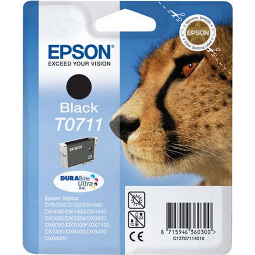 Cartouche d'encre EPSON T0711 Guépard - Noir