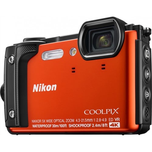 NIKON - Appareil compact numérique Coolpix W300 (orange) 16Mpx - zoom 5x (24-120mm) - écran 7,5cm - étanche 30m