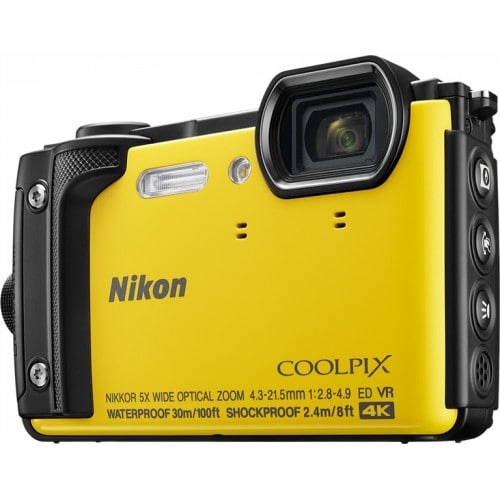 NIKON - Appareil compact numérique Coolpix W300 (jaune) 16Mpx - zoom 5x (24-120mm) - écran 7,5cm - étanche 30m