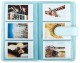 Mini album photo FUJI à pochettes - Simili cuir bleu givré - 120 vues / 3 vues par page - Pour Instax Mini