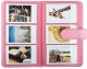 Mini album photo FUJI à pochettes - Simili cuir rose corail - 120 vues / 3 vues par page - Pour Instax Mini
