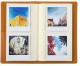 Mini album photo FUJI à pochettes - Simili cuir camel - 40 vues / 2 vues par page - Pour Instax Square