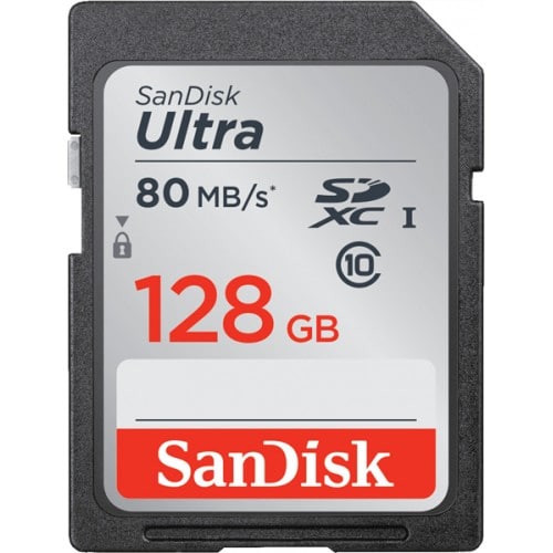Carte mémoire SD SANDISK SDXC Ultra UHS-I - Classe 10 (80Mo/s 533x) 128 GB