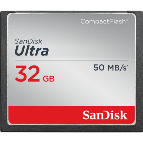 SANDISK - Carte mémoire Compact Flash CompactFlash Ultra  Classe 10 (50Mo/s   333x) 32 GB