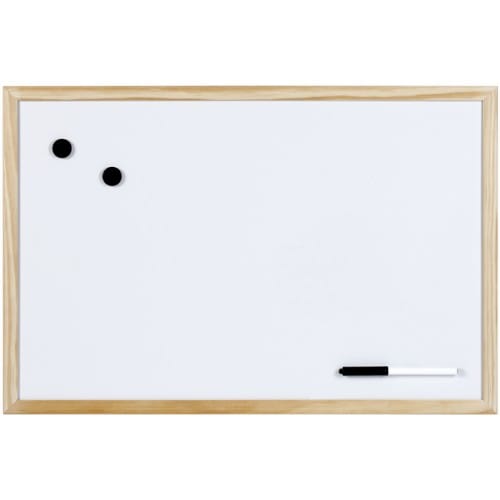 BRIO - Pense bête Tableau magnétique avec 2 magnets ronds fournis - Contour Pin Brut - Dim. 40x60cm