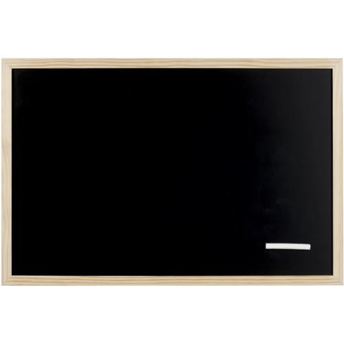 BRIO - Pense bête Tableau Noir + 1 craie - Contour Pin Brut - Dim. 40x60cm