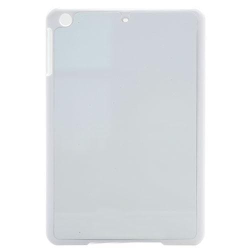Coque tablette tactile 2D iPad Mini souple blanche avec feuille aluminium