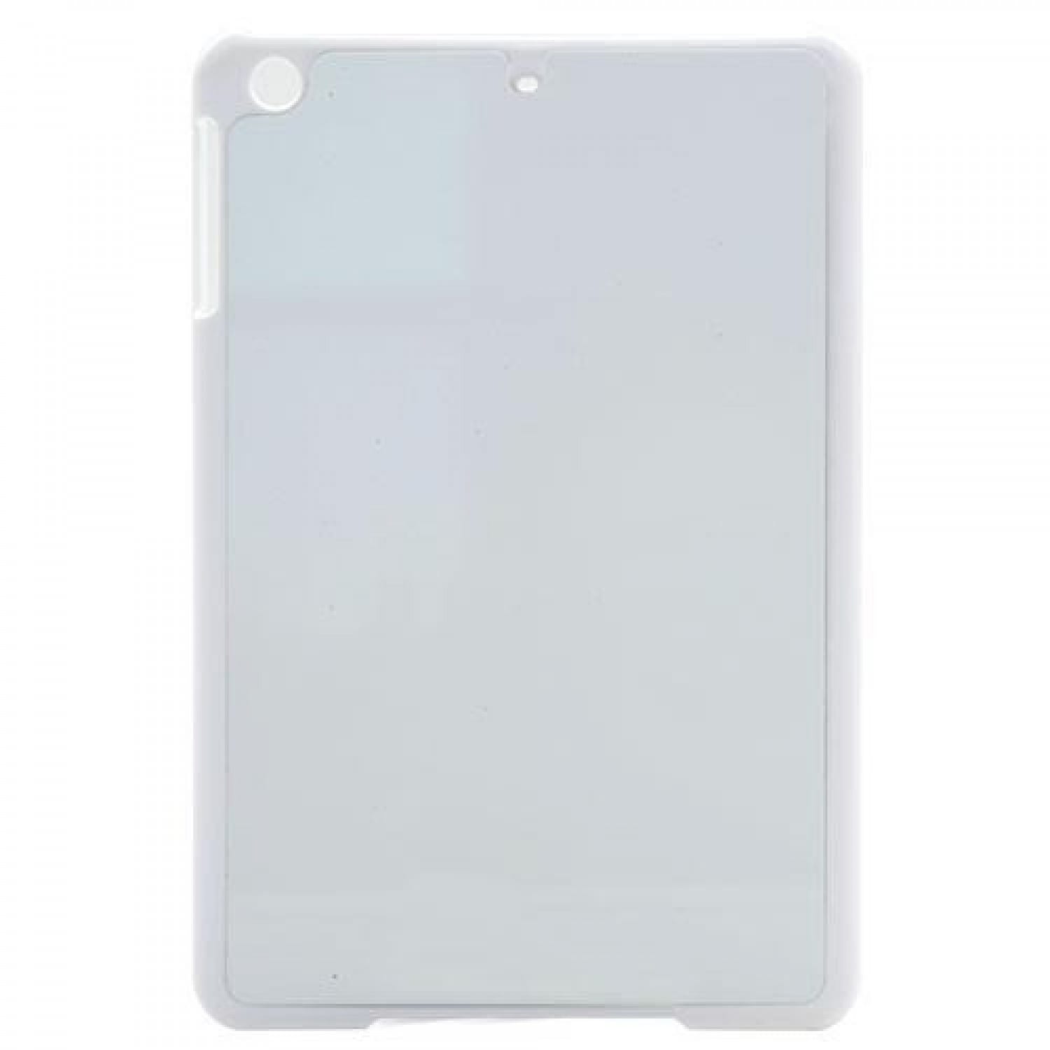 Coque tablette tactile 2D iPad Mini souple blanche avec feuille aluminium