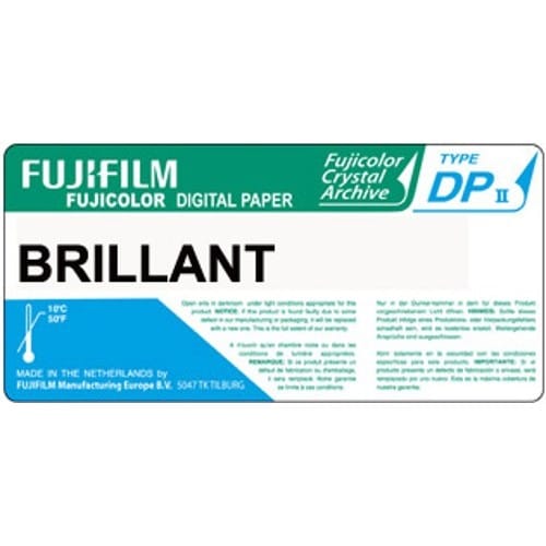 Papier argentique FUJI Digital Crystal Archive DPII Brillant - non marqué au dos - 17,8cm x 83,8m - Carton de 2 rouleaux