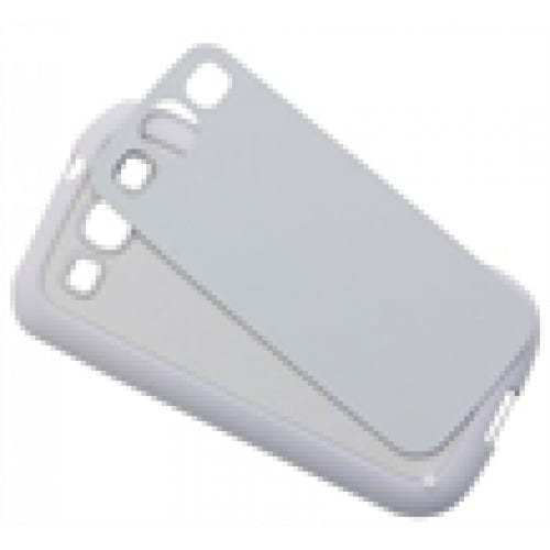 Coque smartphone MB TECH 2D Samsung Galaxy Note 2 souple blanche avec feuille aluminium
