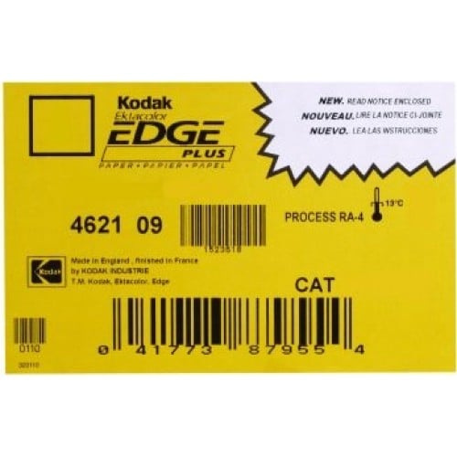 KODAK - Papier argentique EKTACOLOR EDGE Lustré - marqué au dos - 30,5cm x 93m - Carton de 2 rouleaux