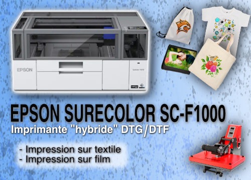 Impression sur textile avec l’imprimante DTG/DTF Epson SC-F1000